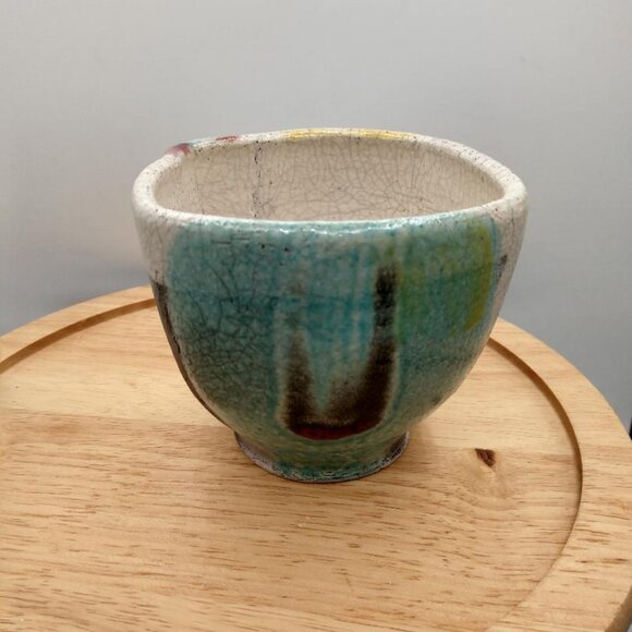 Segal Signed Pottery Bowl/Cup green/brown MCM look - Picture 13 of 15